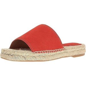 Coach Claudia espadrille slide sandals orange
